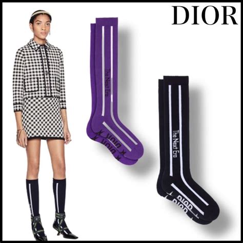 dior knee high socks|The Next Era High Socks Black and White Cotton Blend .